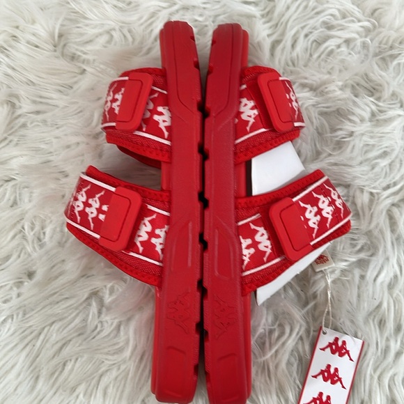 KAPPA 222 BANDA ASTER 1 SANDALS SLIDES - RED WHITE SIZE 11 NEW - Picture 9 of 15